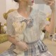 Three Tail Tree Milk Candy Bunny Ears Short and Long Sleeve Blouse(Leftovers/Stock is low)